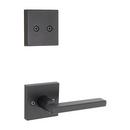 Kwikset Matte Black Metal Square Door Lever 