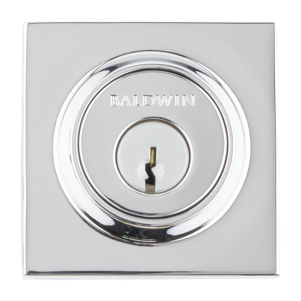 Baldwin Hardware Polished Chrome Brass Deadbolt Lock 