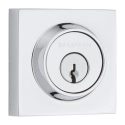 Brass Deadbolt Lock in Polished Chrome