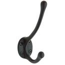 2-Hook Robe Hook in Satin Black