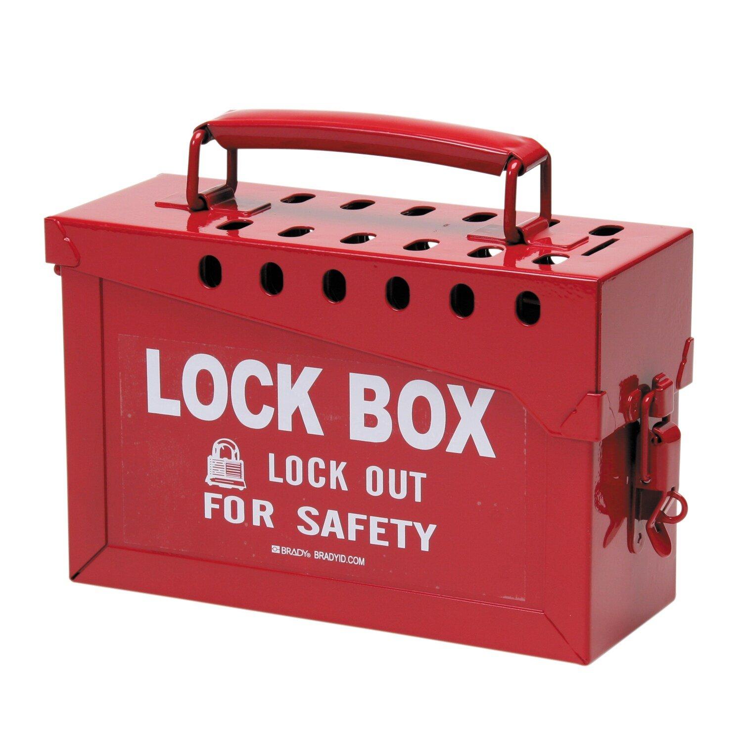 Brady Worldwide Red 6 in. Lock Group Lock Box 
