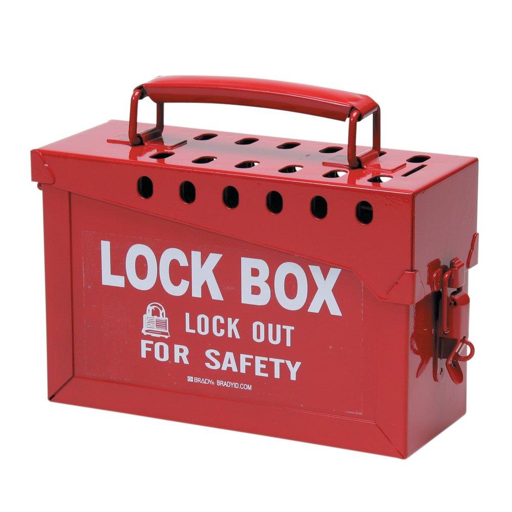 Brady Worldwide Red 6 in. Lock Group Lock Box 
