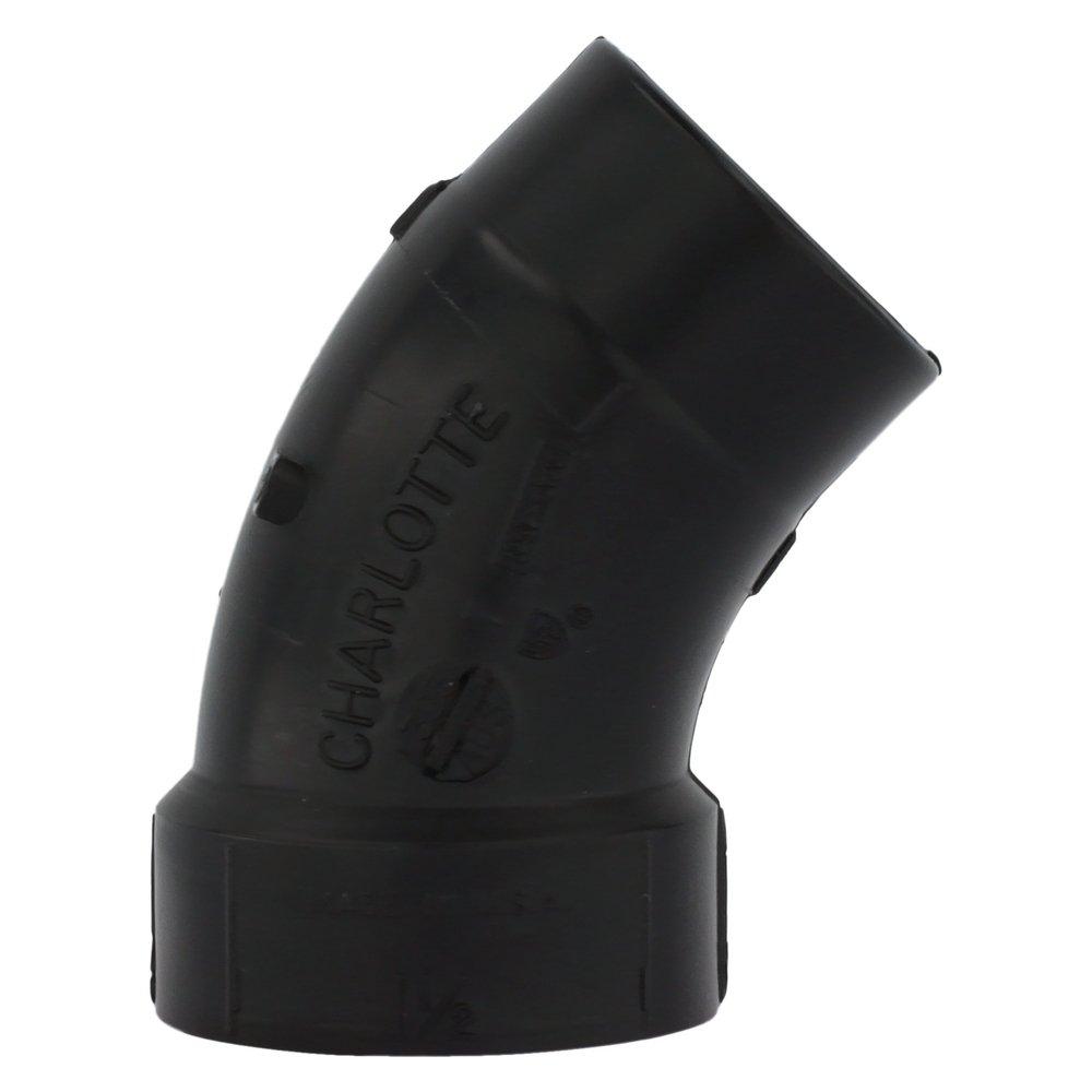 Black ABS DWV 45&deg; Street Elbow 