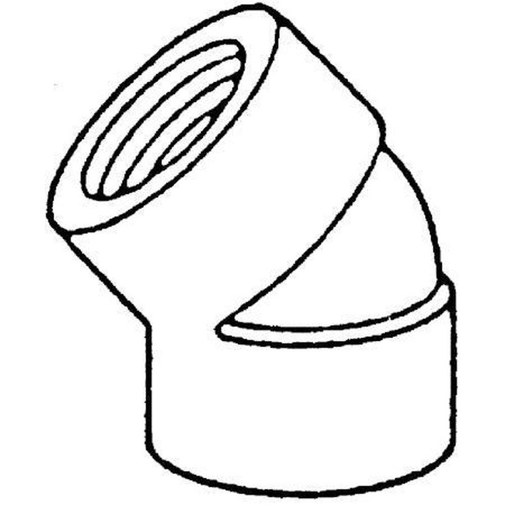 Threaded 45 Degree Stainless Steel Elbow 