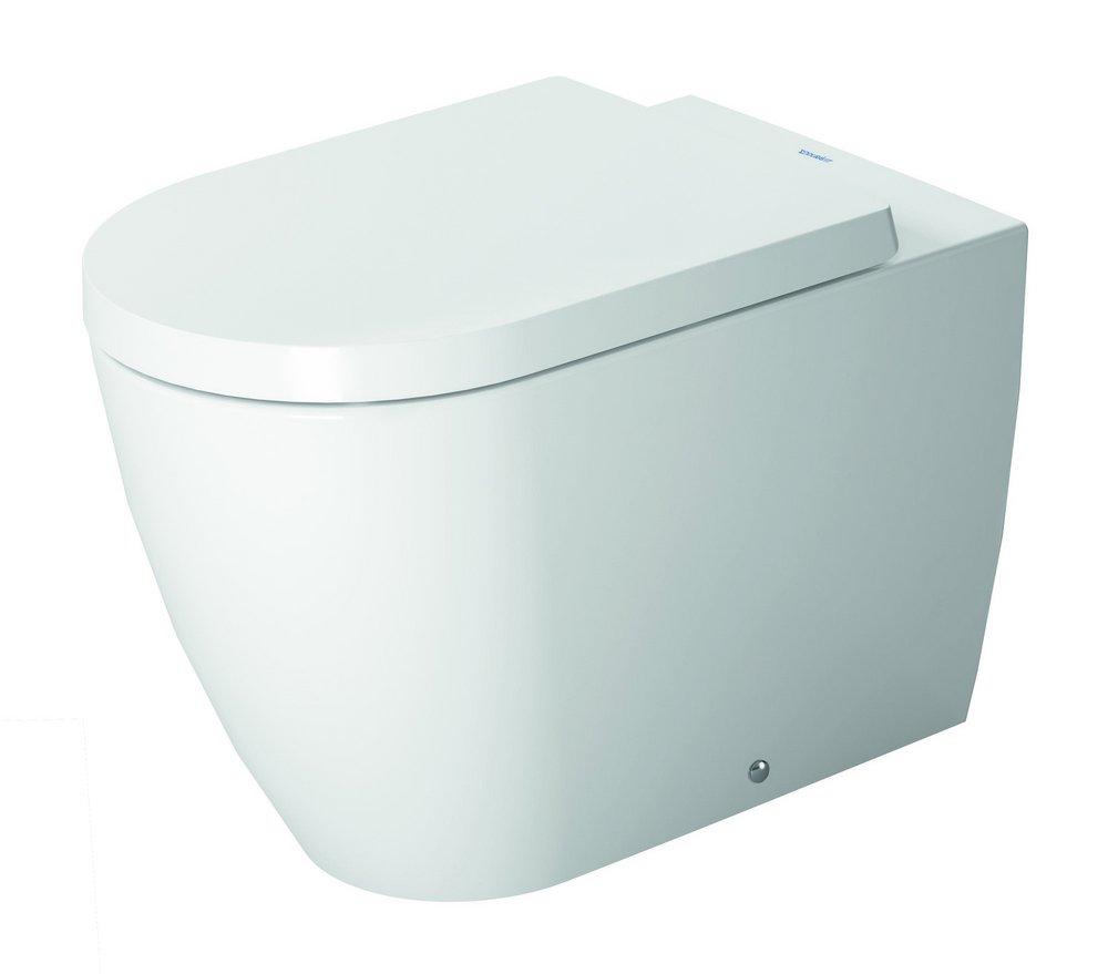 Elongated Toilet Bowl in White with White Satin Matte 
