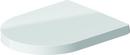 Elongated Closed Front with Cover Toilet Seat in White with White Satin Matte