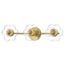 60W 3-Light Medium E-26 Vanity Fixture in Aged Brass