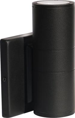 10W 1-Light 6-77/100 in. Outdoor Wall Sconce in Black