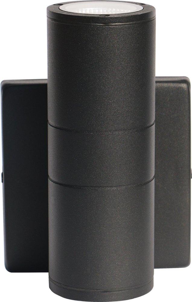 NUVO Black 10W 1-Light 6-77/100 in. Outdoor Wall Sconce 