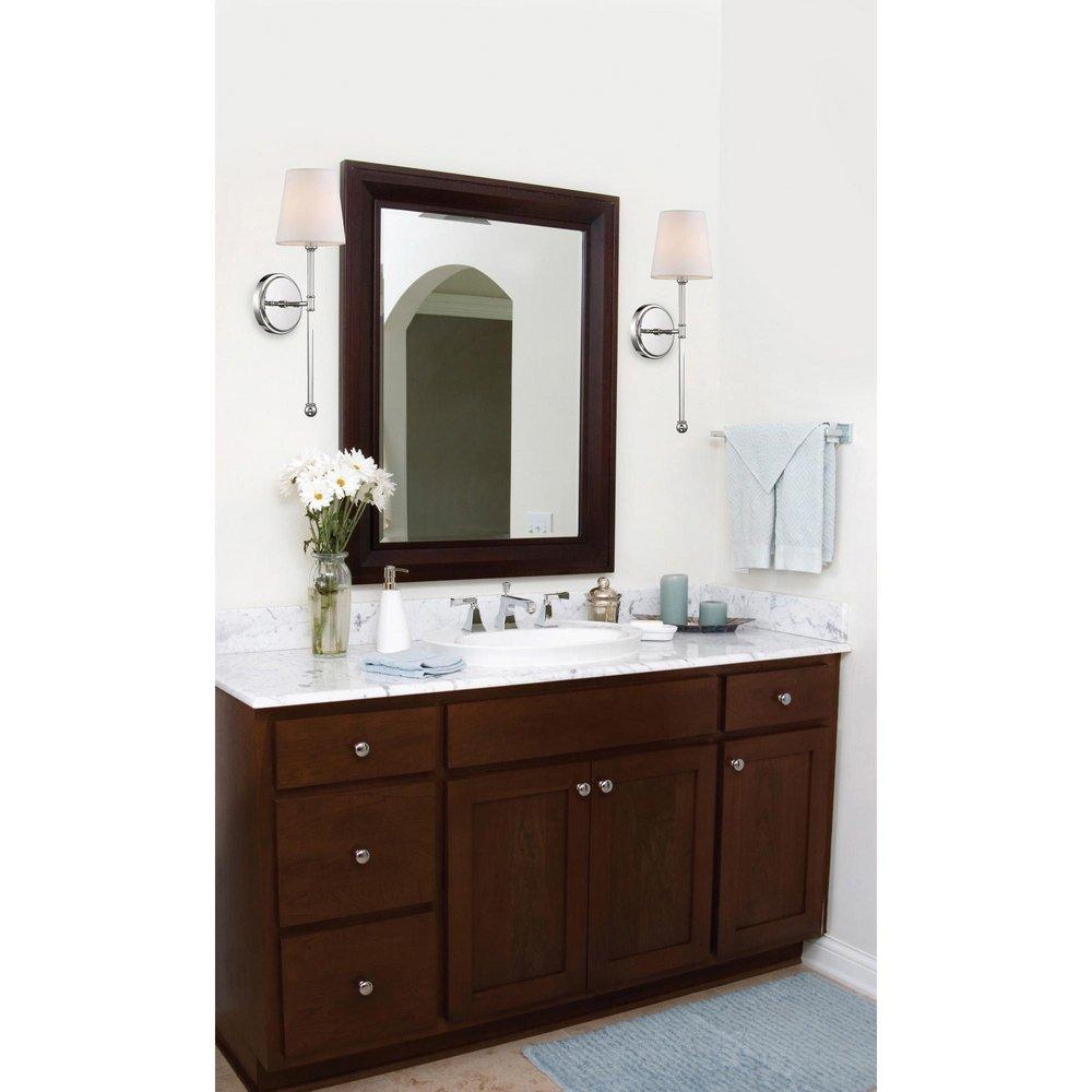 NUVO Polished Nickel 60W 1-Light 19 in. Wall Sconce 