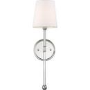 NUVO Polished Nickel 60W 1-Light 19 in. Wall Sconce 