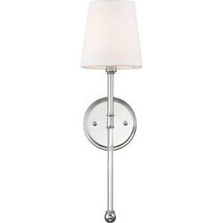 60W 1-Light 19 in. Wall Sconce in Polished Nickel