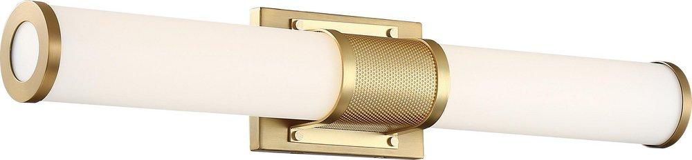 CAPER; LED VANITY; BRUSHED BRASS WITH FROSTED LENS 