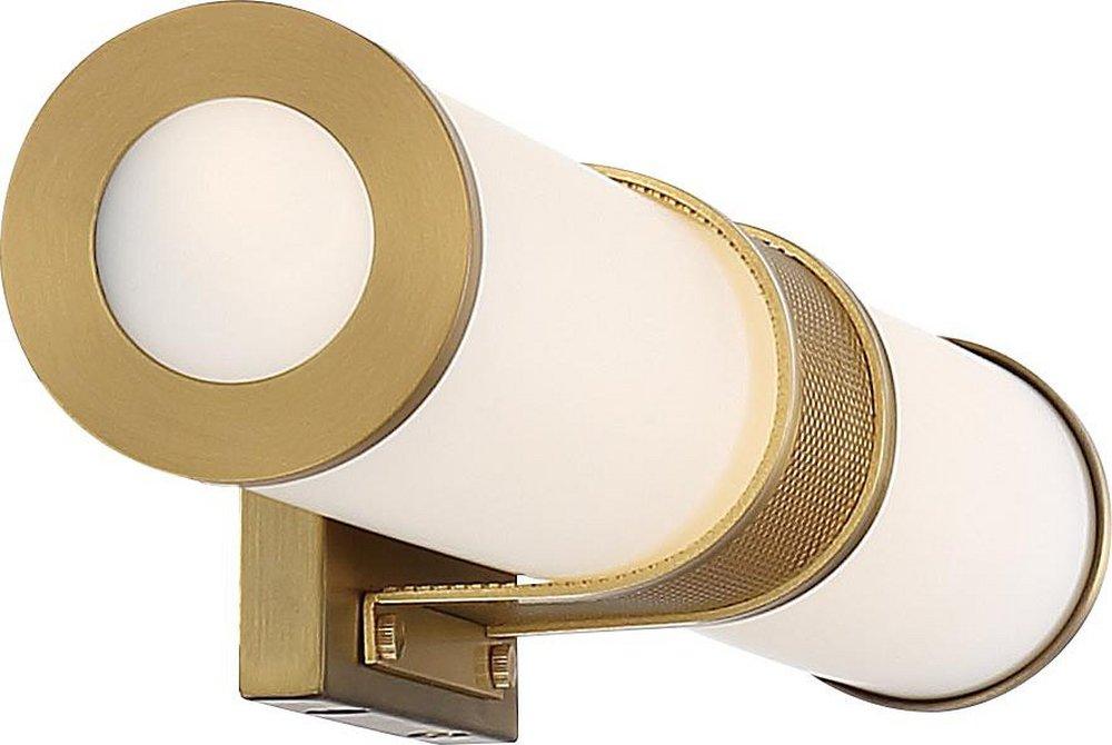 CAPER; LED VANITY; BRUSHED BRASS WITH FROSTED LENS 