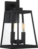NUVO Matte Black 60W 2-Light 13-1/2 in. Outdoor Wall Sconce 