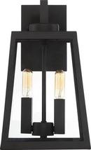 NUVO Matte Black 60W 2-Light 13-1/2 in. Outdoor Wall Sconce 