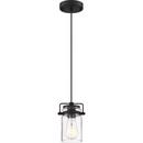 NUVO Matte Black 60W 1-Light Medium E-26 Incandescent Pendant Light 