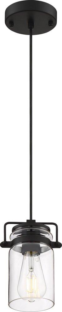 NUVO Matte Black 60W 1-Light Medium E-26 Incandescent Pendant Light 