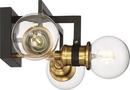 NUVO Warm Brass/Black 60W 3-Light Medium E-26 Vanity Fixture 