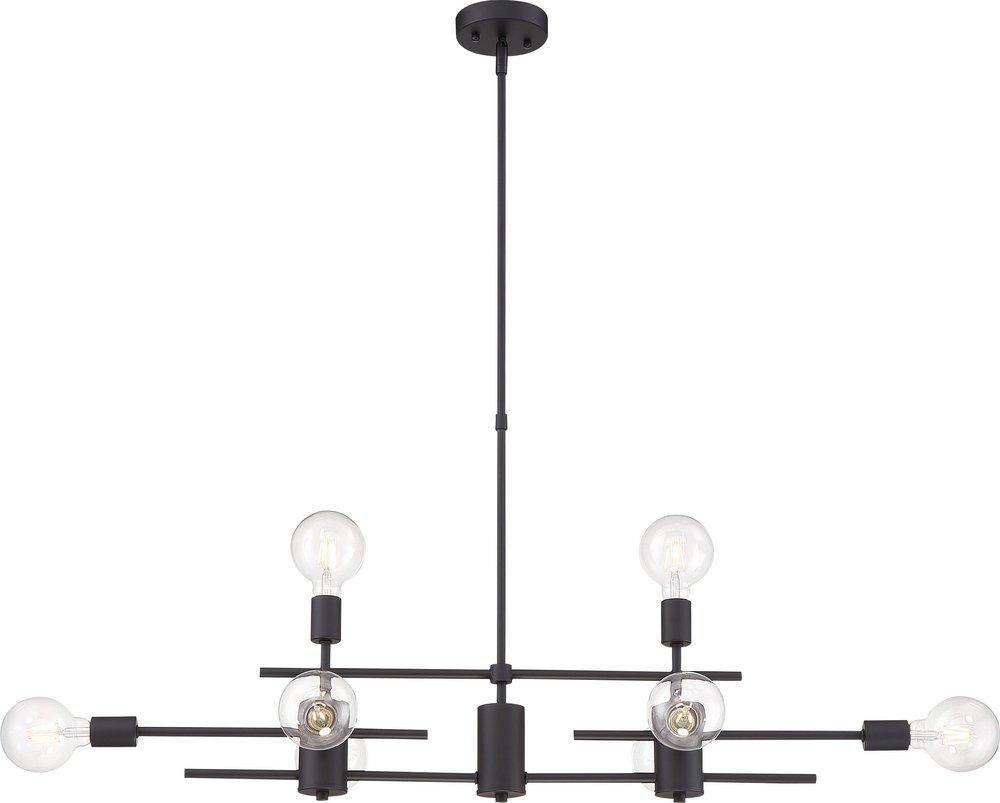 NUVO Black 60W 8-Light Medium E-26 Incandescent Pendant Light 