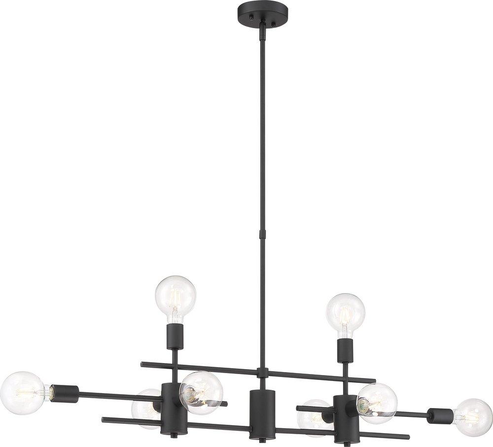 NUVO Black 60W 8-Light Medium E-26 Incandescent Pendant Light 