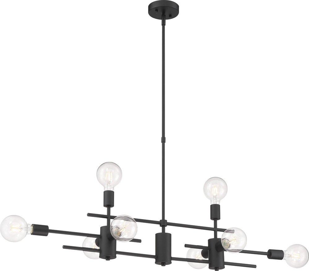 NUVO Black 60W 8-Light Medium E-26 Incandescent Pendant Light 