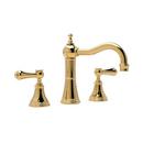 Two Handle Widespread Bathroom Sink Faucet in English Gold