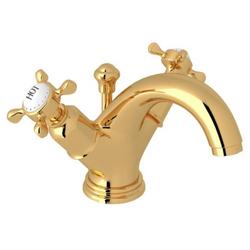 Two Handle Widespread Bathroom Sink Faucet in Inca Brass