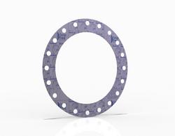 Full Face Gasket, Inorganic Fiber with Nitrile Binder(NBR) Nitrile(NBR), 20 in. ASME B16.5 Class 150, 0.063 in. Thick, 20 Bolt Holes