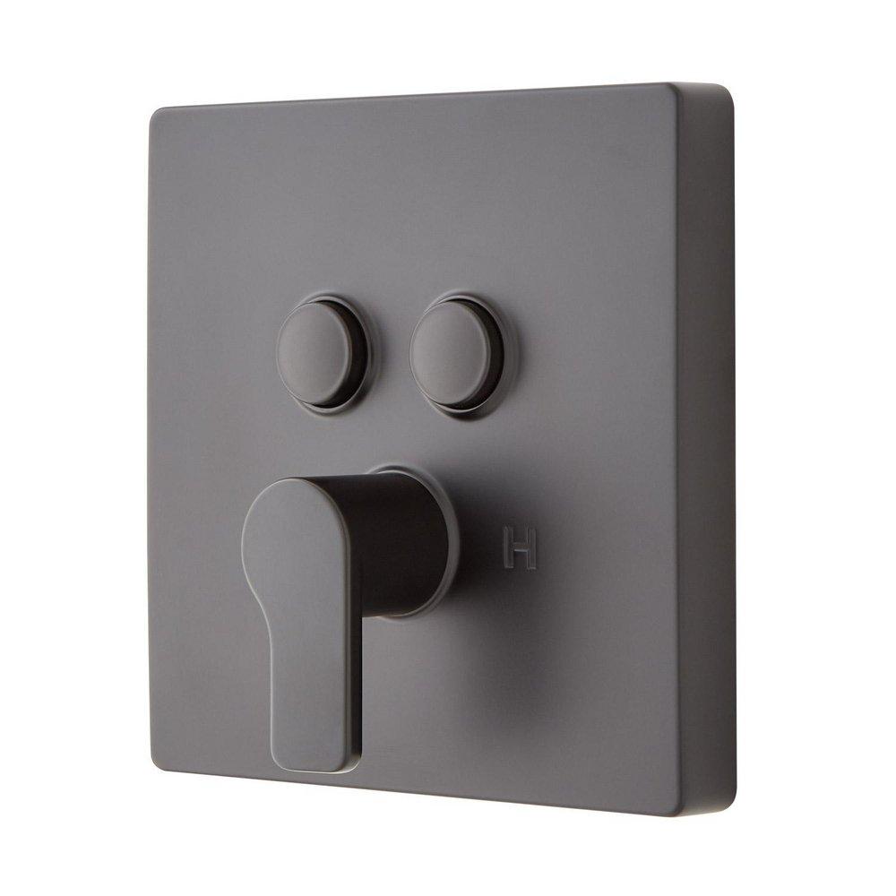 Signature Hardware Matte Black Single Handle Pressure Balancing Valve Trim 