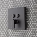 Signature Hardware Matte Black Single Handle Pressure Balancing Valve Trim 