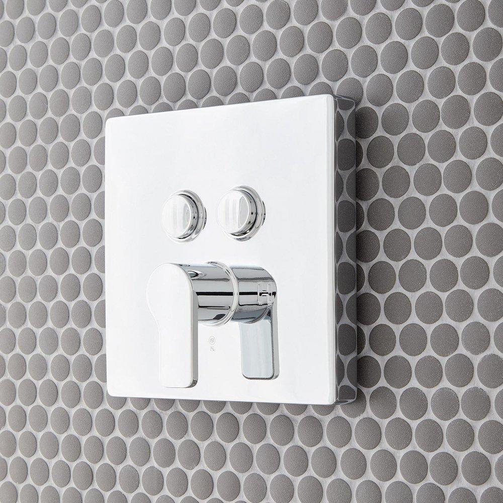 Signature Hardware Chrome Single Handle Pressure Balancing Valve Trim 