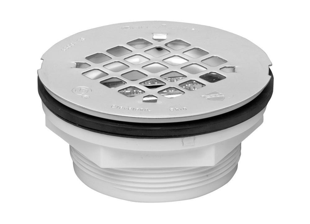 Oatey&reg; White 2 in. Threaded White Shower Drain 