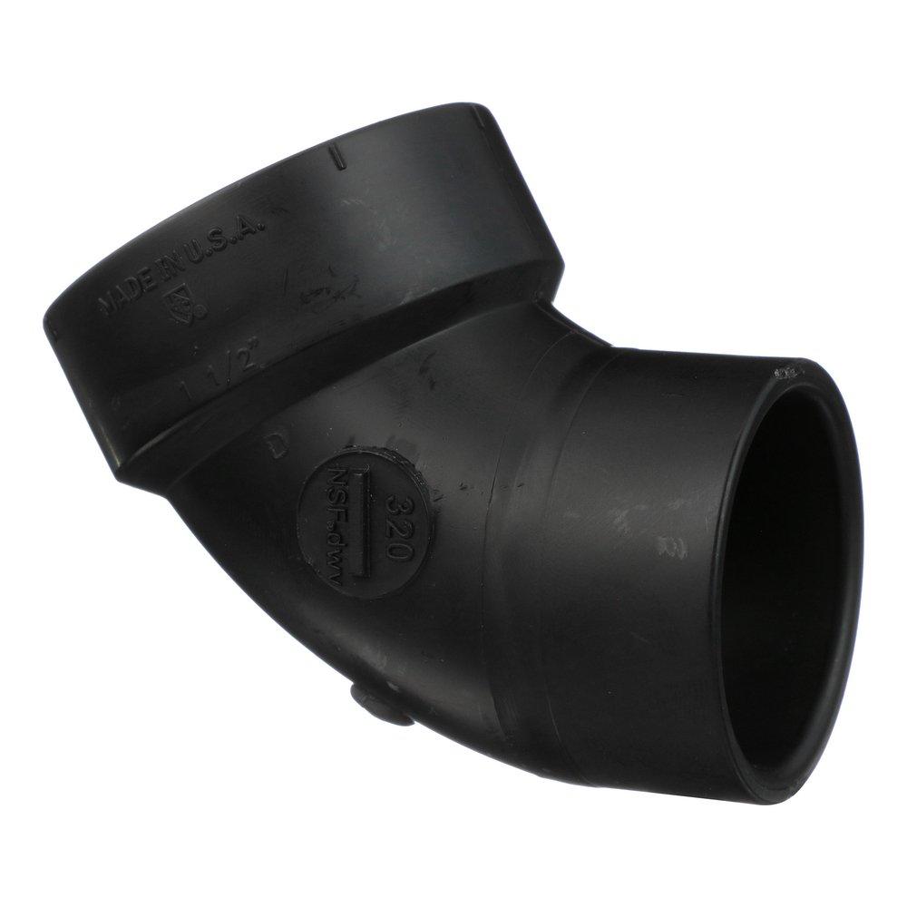Black ABS DWV 60&deg; Street Elbow 
