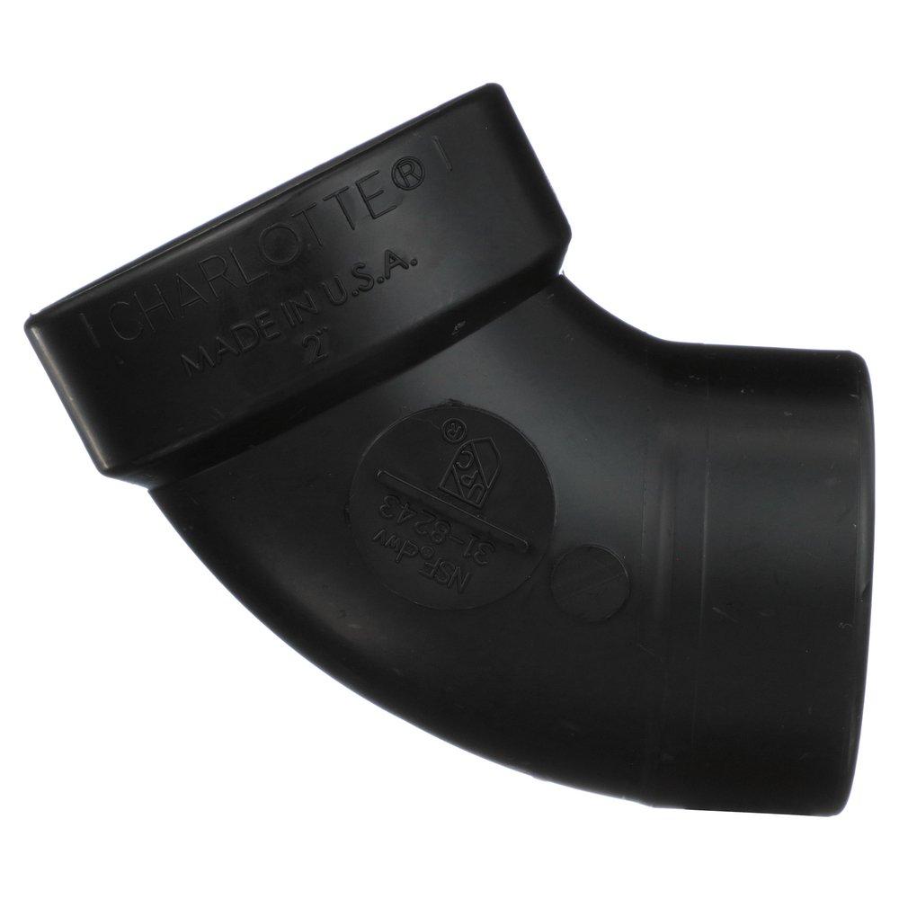 Black ABS DWV 60&deg; Street Elbow 