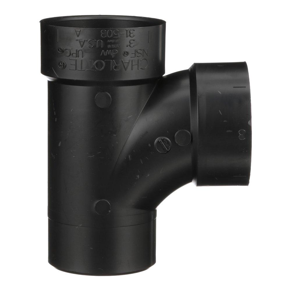 Black ABS DWV Street Sanitary Tee 