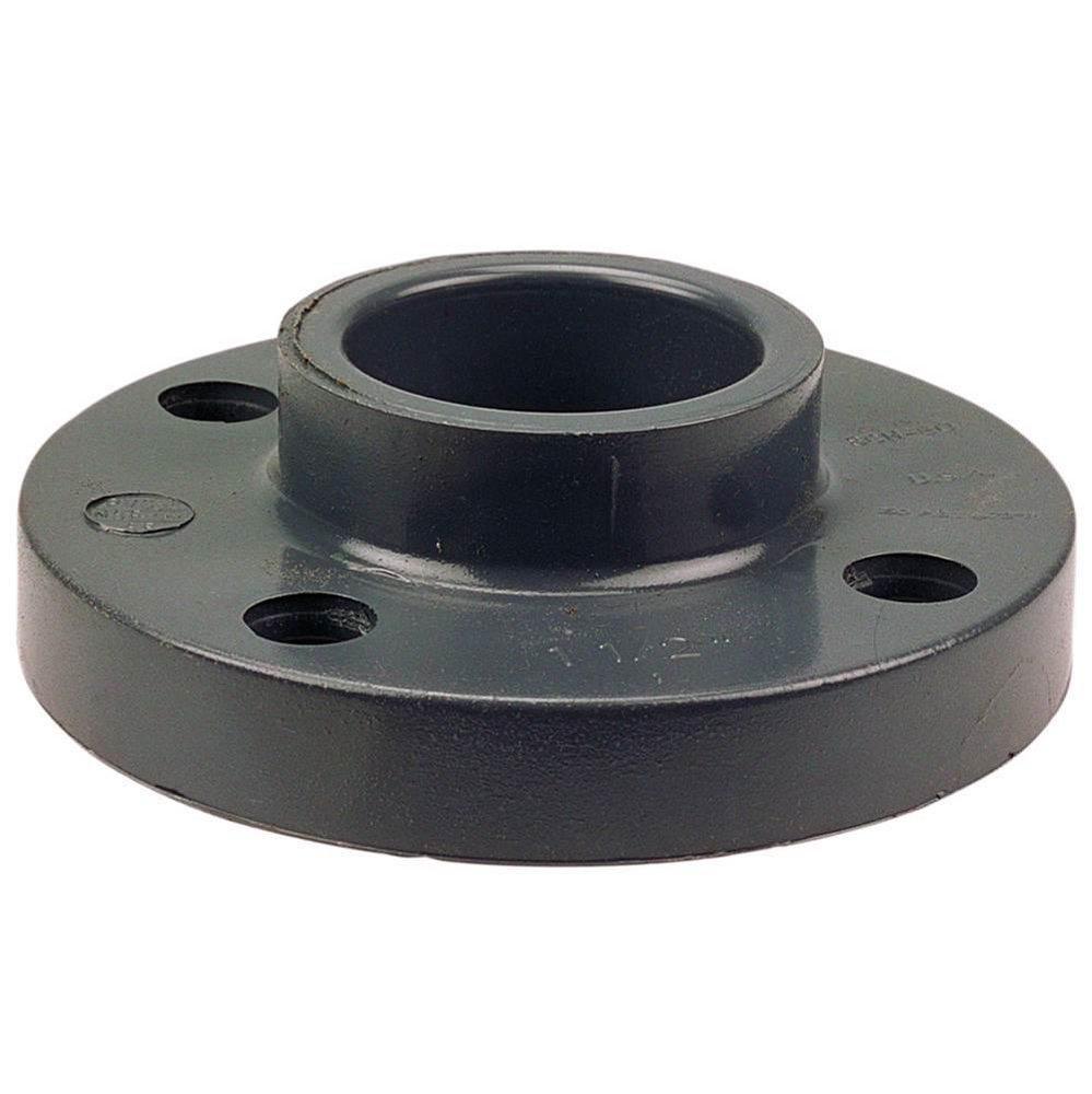 Chemtrol Dark Grey Socket Weld Schedule 80 Heavy Duty PVC Flange 