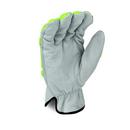 Radians White Aramid Fiber, Glass Fiber, Poly, TPR and Grain Goat Leather Work Gloves in White 