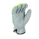 Radians White Aramid Fiber, Glass Fiber, Poly, TPR and Grain Goat Leather Work Gloves in White 