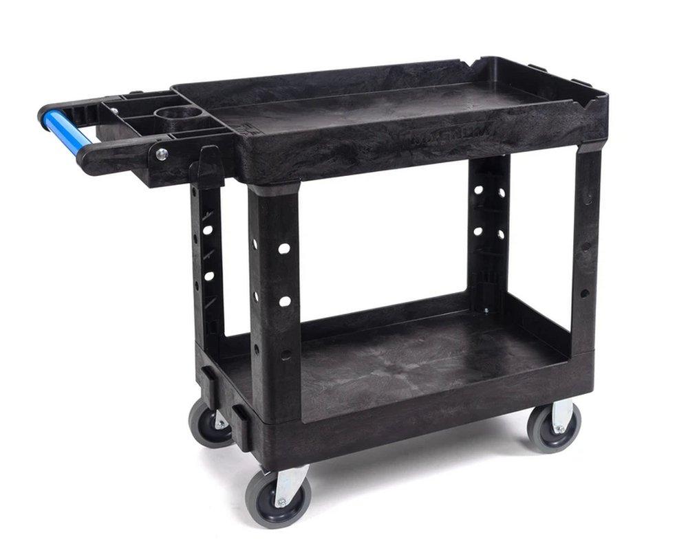 Sur-Pro&reg; Black 500 lb. 41 x 17 x 35 in. Plastic Utility Cart 