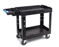 500 lb. 41 x 17 x 35 in. Plastic Utility Cart in Black