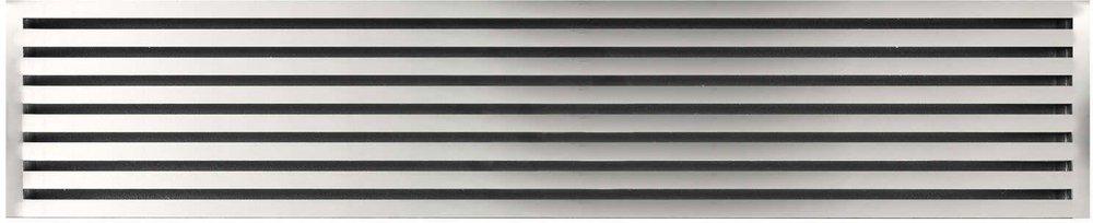 SQUARE BARS - DECORATIVE GRATE FOR AC01 - 16-1/4 IN X3-1/4 IN X 1/4 IN - BLACK CHROME 