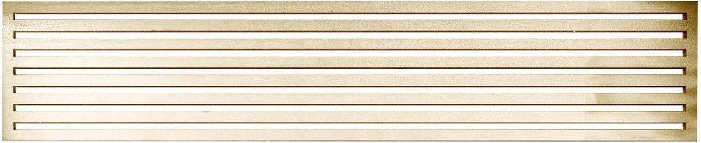 SQUARE BARS - DECORATIVE GRATE FOR AC01 - 16-1/4 IN X3-1/4 IN X 1/4 IN - SATIN STAINLESS STEEL 