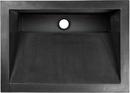 CONCRETE RECTANGLE SLOPED WITH GRATE RECESS SINK - GRAY OR BLACK - DROP IN OR UNDERMOUNT - 21 X 15 X 5.75 OD - 18 X 12 ID - 1.5 DRAIN 