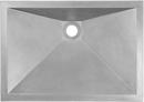 CONCRETE RECTANGLE VESSEL SLOPED SINK - GRAY OR UNDERMOUNT - VESSEL - 20 X 14 X 5 OD - 18 X 12 ID - 1.5 DRAIN 