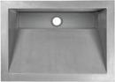 CONCRETE RECTANGLE SLOPED WITH GRATE RECESS SINK - GRAY OR BLACK - DROP IN OR UNDERMOUNT - 21 X 15 X 5.75 OD - 18 X 12 ID - 1.5 DRAIN 