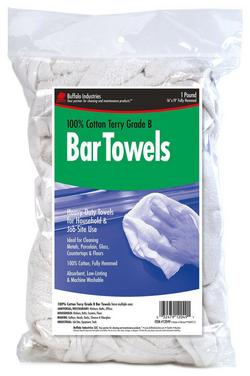 16 x 19 in. Grade B Bar Towel in White (1 lb Bag)
