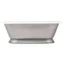 70 - GEOFFREY CAST IRON SKIRTED TUB - POLISHED BRASS DRAIN - ANTIQUE PEWTER 