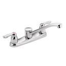 Moen Chrome Plated Two Handle Lever Deck Mount Service Faucet 