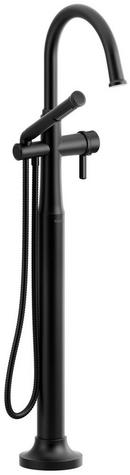 2-way Type T (thermostatic) coaxial floor-mount tub filler with hand shower 